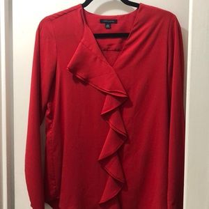 Red formal blouse